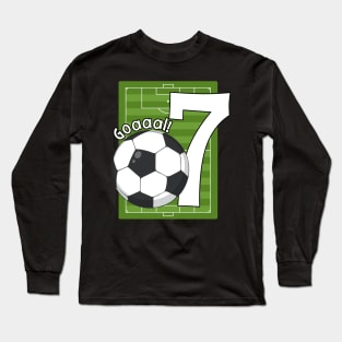 Kids Goaaal! 7th Birthday 7 Year Old Long Sleeve T-Shirt